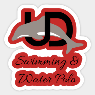 Black Logo Swimming & Water Polo Sticker